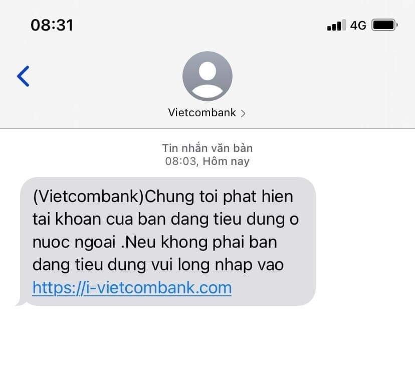 Tin nhan gia mao Vietcombank xuat hien anh 1