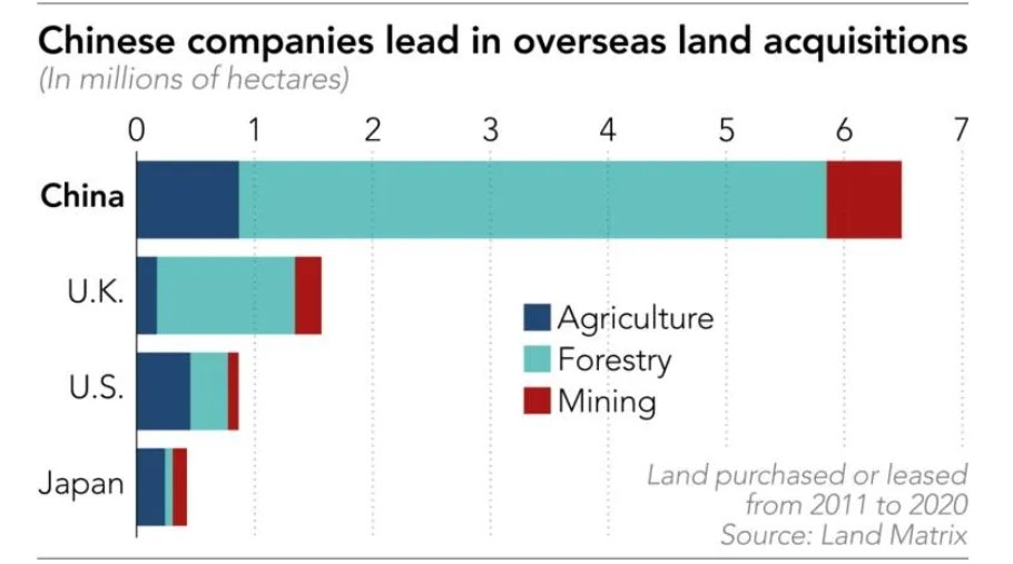 Doanh nghiep Trung Quoc dua nhau mua dat nuoc ngoai anh 1