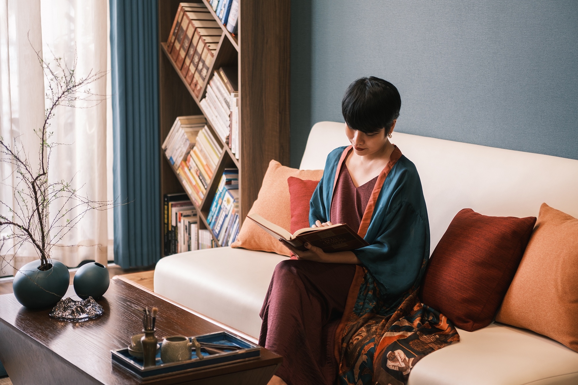 Can ho 60 m2 mang tinh than 'Japandi' tai TP.HCM hinh anh