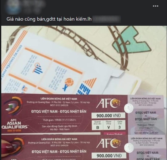 Vé chợ đen trận Việt Nam - Nhật Bản ảnh 3 Ve cho den tran Viet Nam - Nhat Ban anh 3