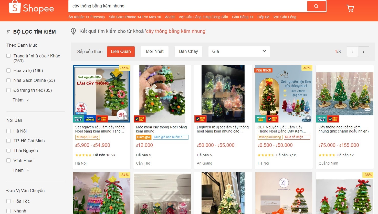 younet cay thong,  ban cay thong,  cay thong kem nhung,  mua cay thong,  lam cay thong,  cay thong thu cong anh 1