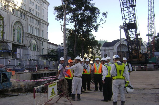 Bat dau xay tang ham ga metro Nha hat TP.HCM sau 36 met hinh anh