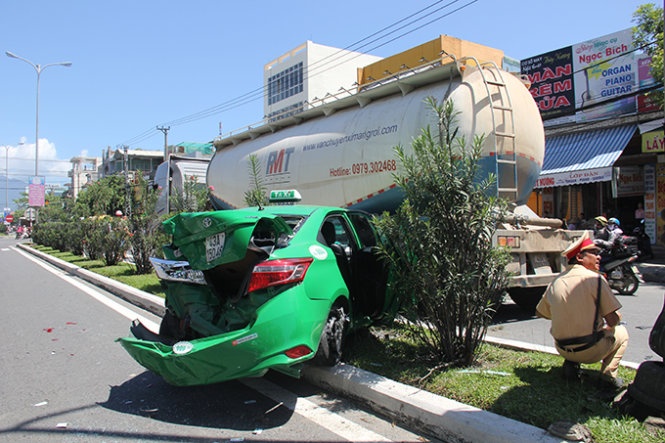 Hiện trường vụ tai nạn.