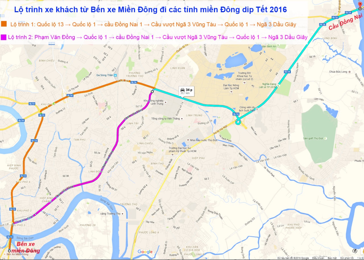 Lo trinh xe ve cac tinh mien Dong, mien Tay dip Tet hinh anh