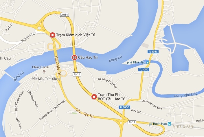 thu phí tại cầu Việt Trì ảnh 1 thu phi tai cau Viet Tri anh 1