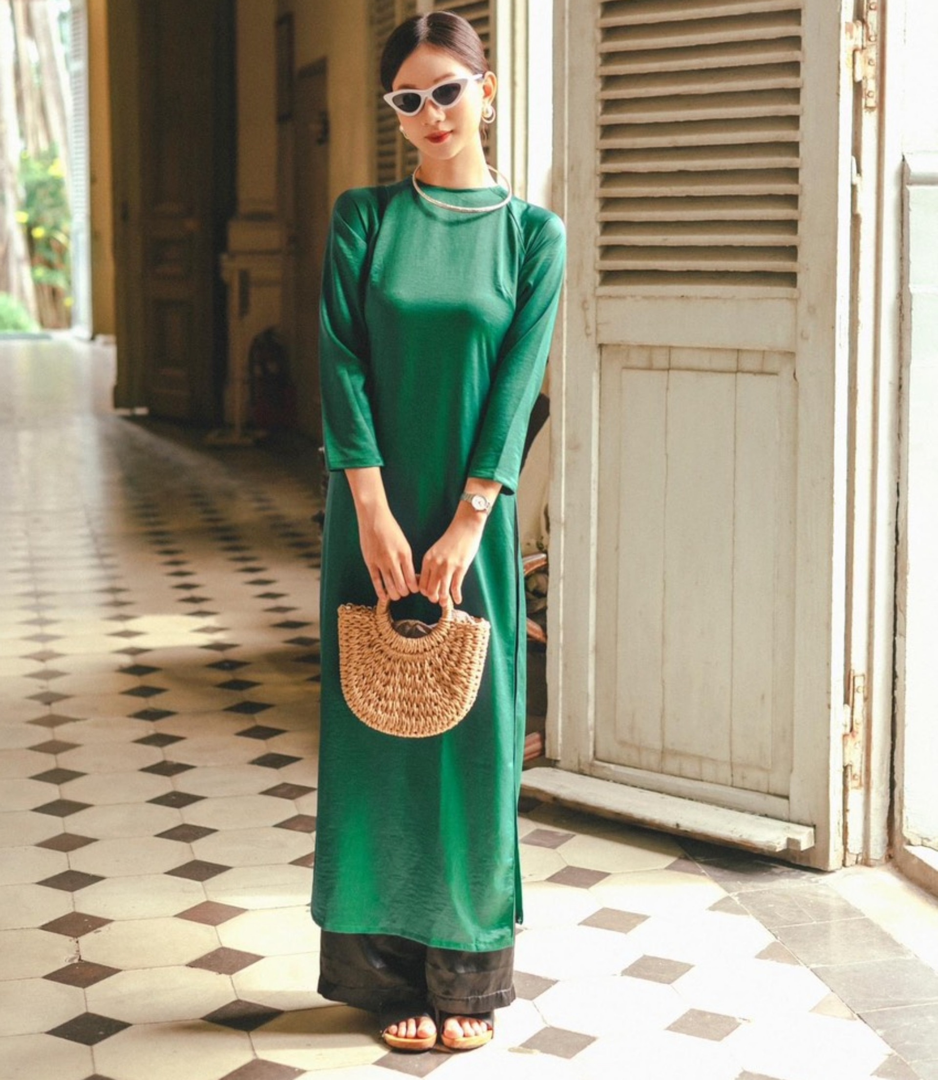 Mặc áo dài Tết ảnh 1 Mac ao dai Tet anh 1