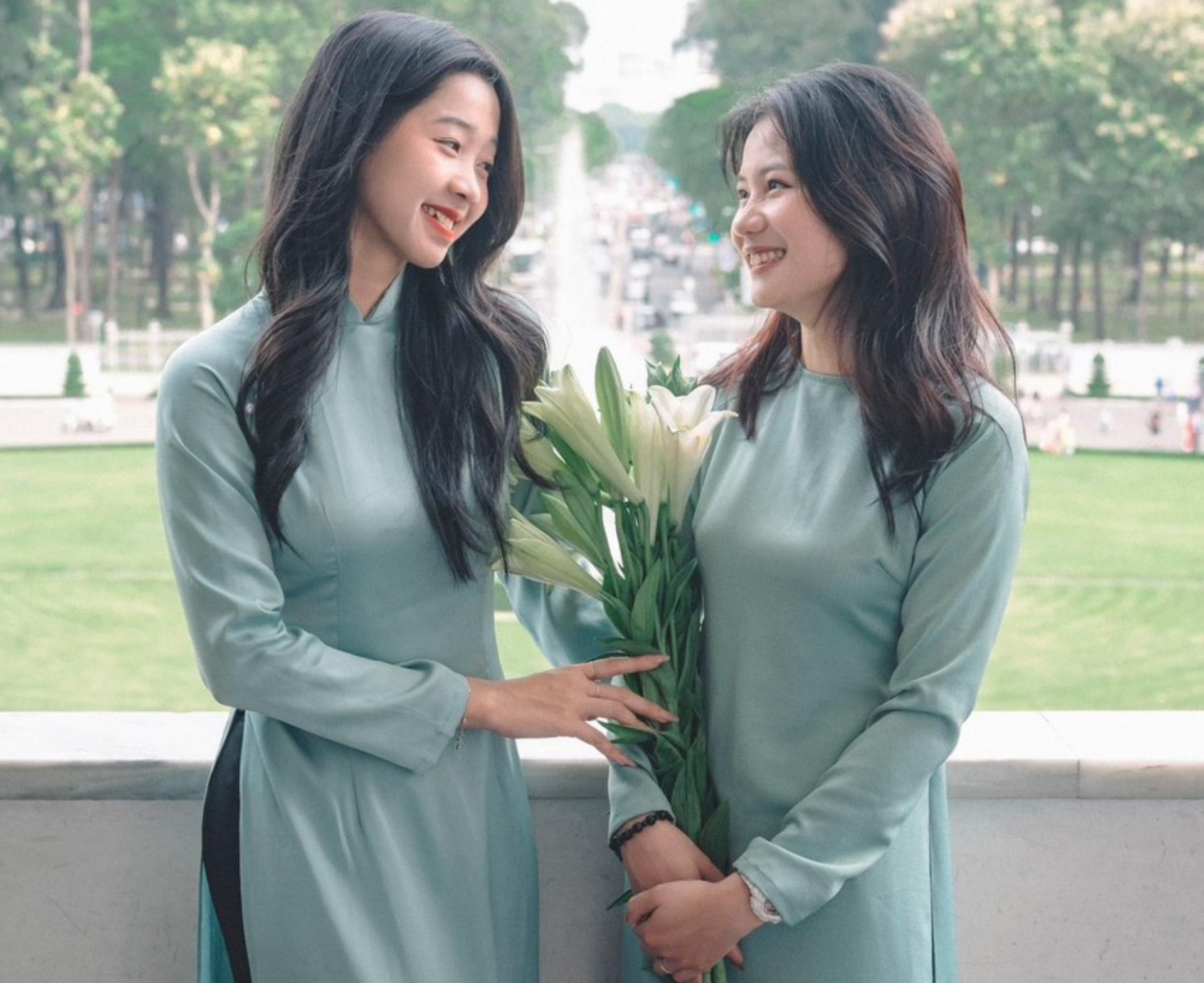 Mặc áo dài Tết ảnh 3 Mac ao dai Tet anh 3