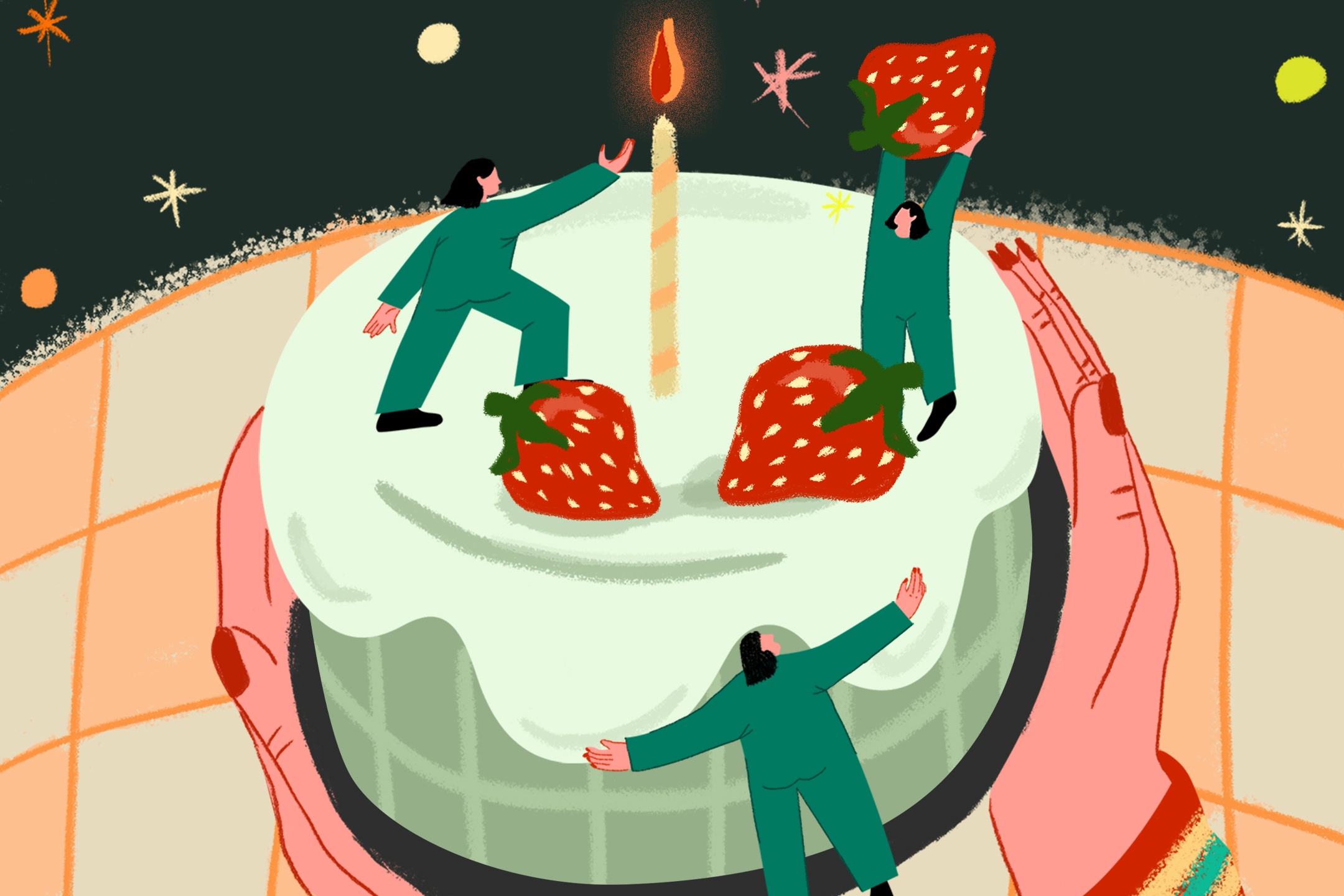 Dong nghiep to chuc sinh nhat cho toi du chua than thiet hinh anh