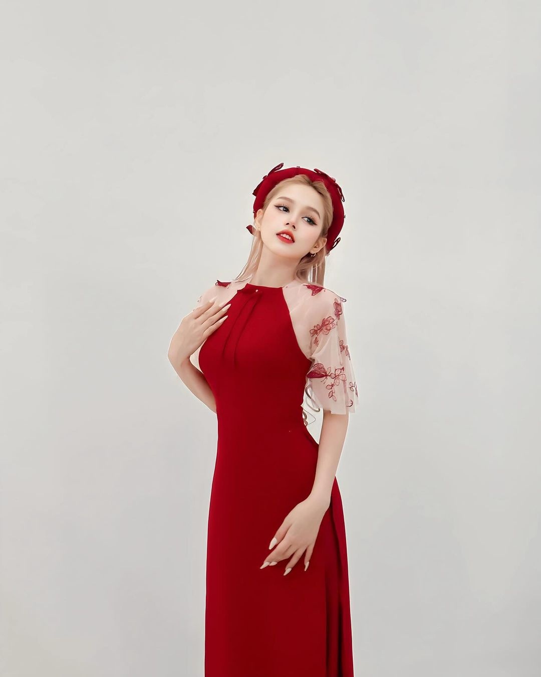 KOL ao dai,  ao dai cach tan,  ao dai Tet anh 12