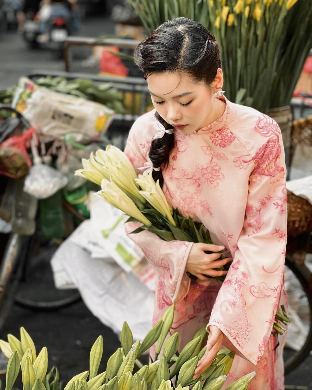 ao dai,  ao dai cach tan,  mua ao dai anh 7