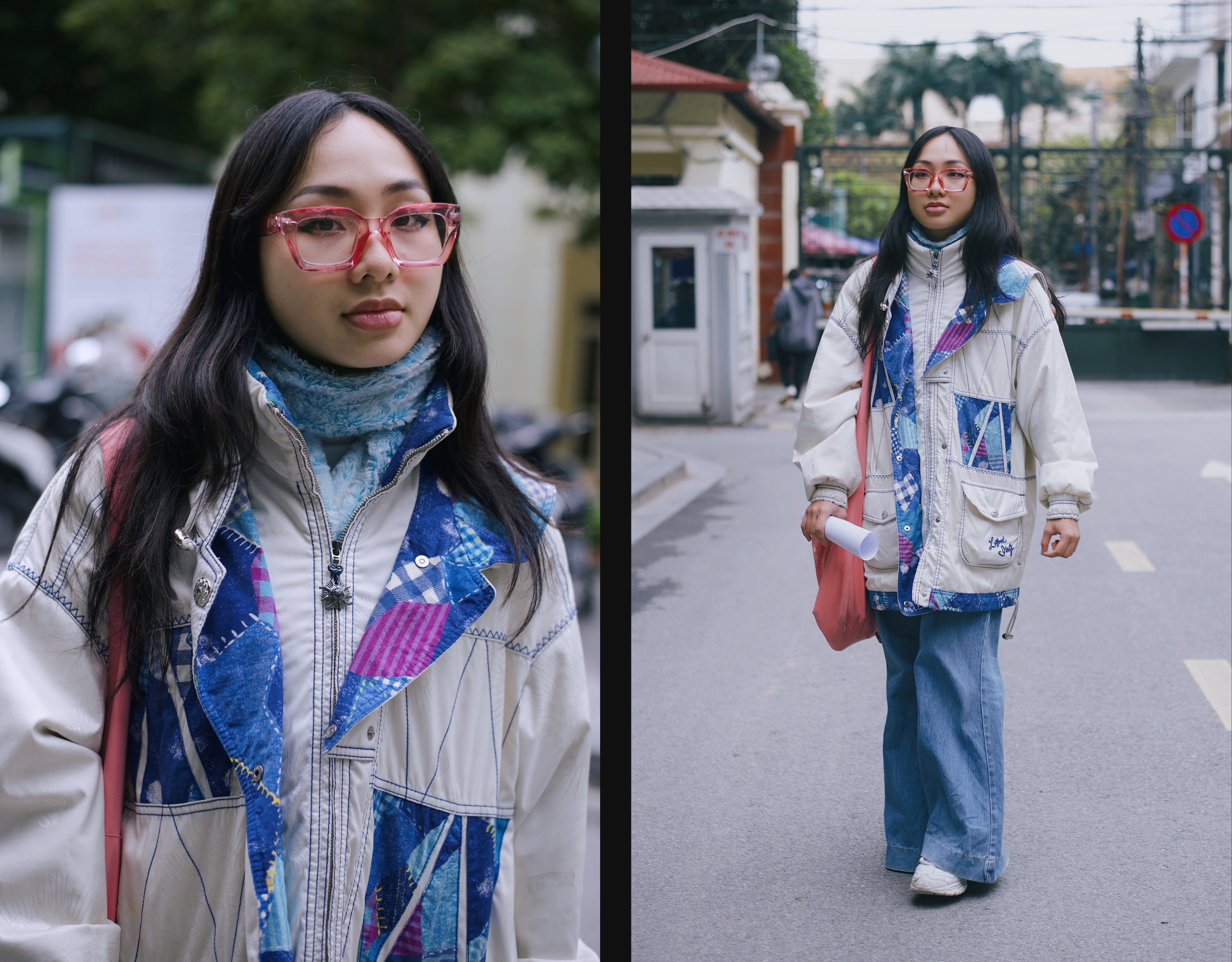 Street Style,  thoi trang duong pho,  ao phao,  thoi tiet ha noi,  thoi tiet hom nay,  lanh cuoi mua,  ao phao con sau anh 11