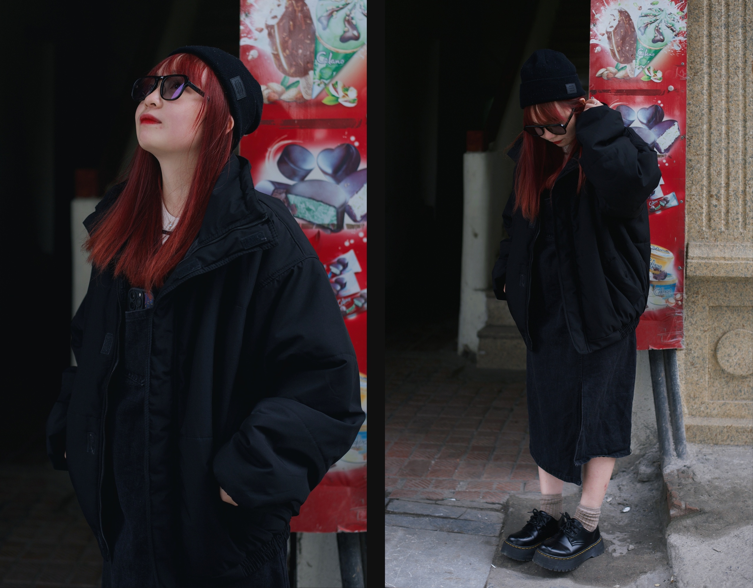 Street Style,  thoi trang duong pho,  ao phao,  thoi tiet ha noi,  thoi tiet hom nay,  lanh cuoi mua,  ao phao con sau anh 19