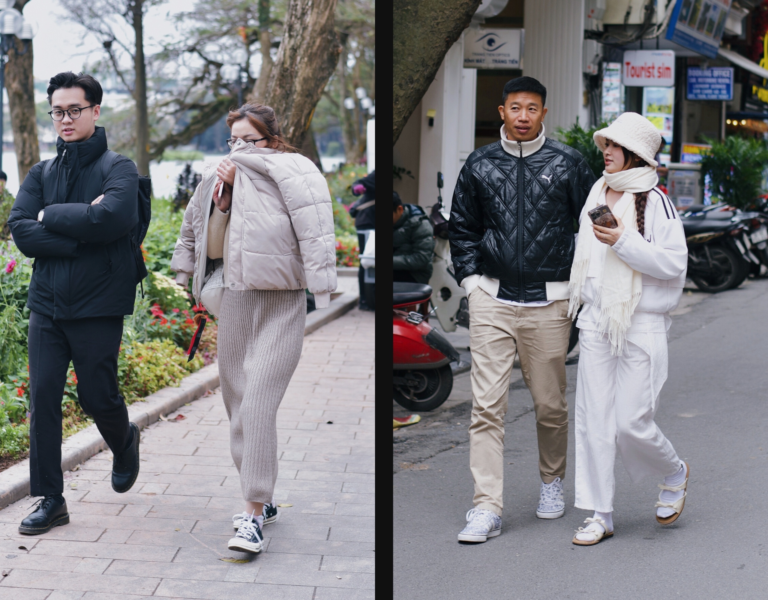 Street Style,  thoi trang duong pho,  ao phao,  thoi tiet ha noi,  thoi tiet hom nay,  lanh cuoi mua,  ao phao con sau anh 7