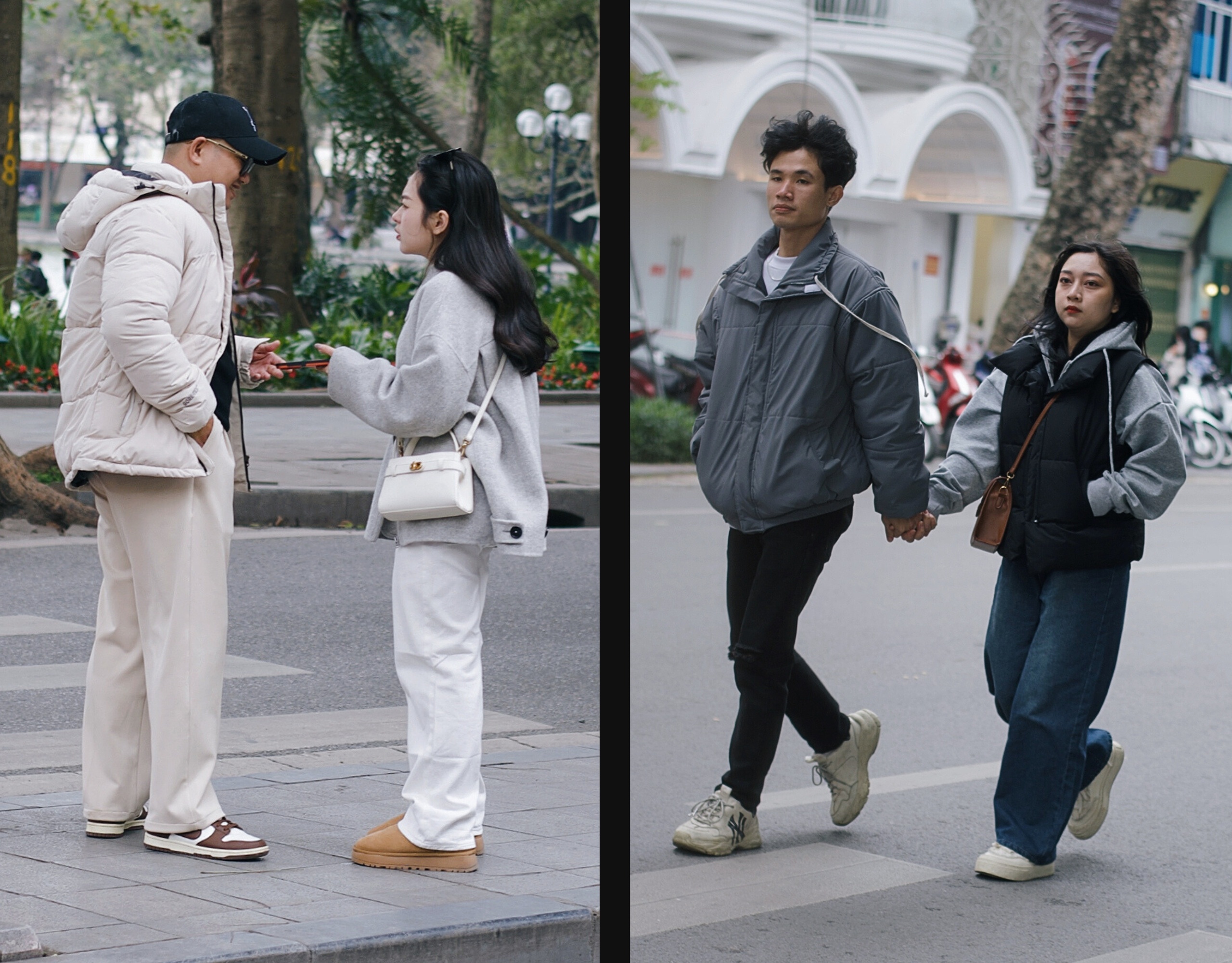 Street Style,  thoi trang duong pho,  ao phao,  thoi tiet ha noi,  thoi tiet hom nay,  lanh cuoi mua,  ao phao con sau anh 18