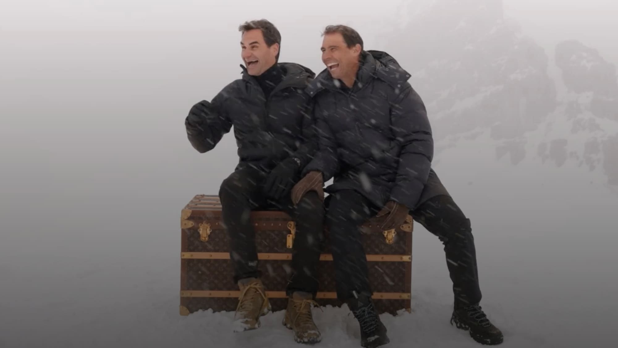 Rafael Nadal va Roger Federer,  Louis Vuitton,  Core Values,  Annie Leibovitz,  chien dich quang cao,  Olympic Paris 2024 anh 5