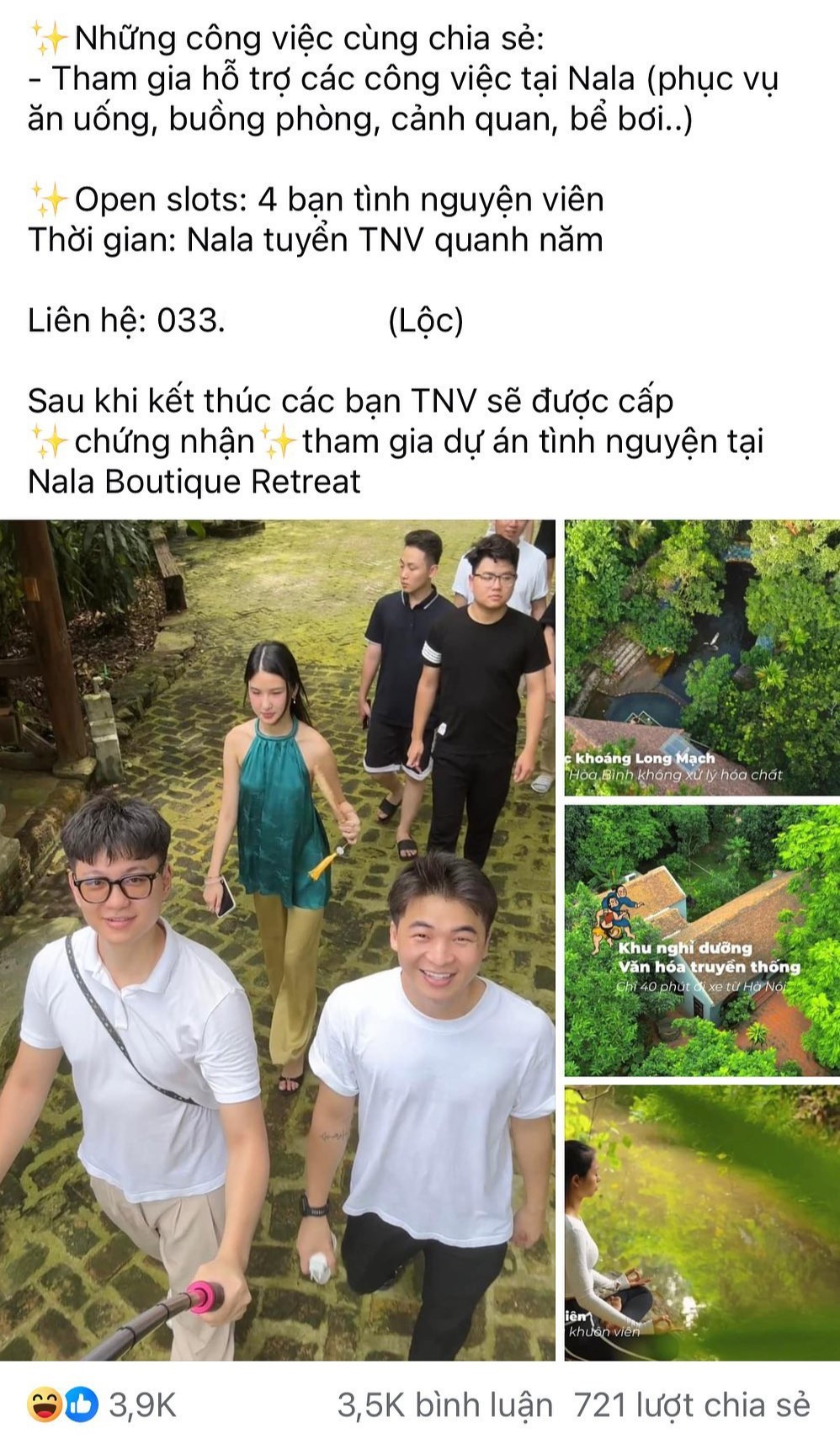 resort Hoa Binh,  Nala Boutique Retreat,  tinh nguyen vien,  Le Xuan Loc,  To la Loc,  Nang Mo anh 1