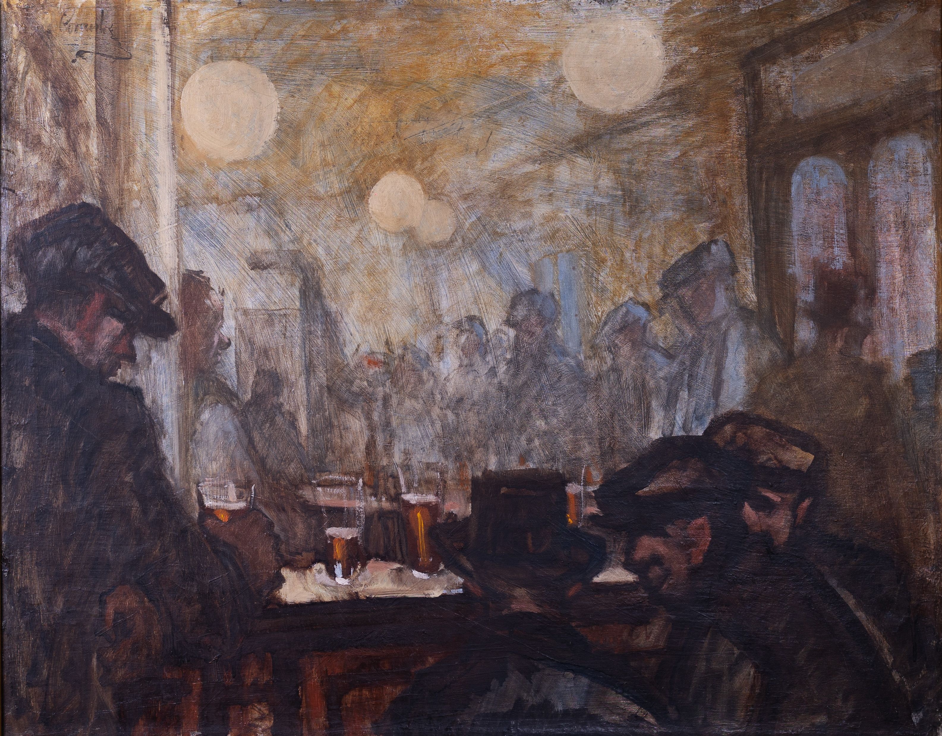 Norman Cornish,  họa sĩ người Anh,  chân dung tự họa,  bar scene,   ảnh 2 Norman Cornish,  hoa si nguoi Anh,  chan dung tu hoa,  bar scene, anh 2