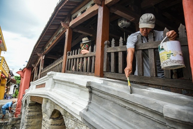 trùng tu chùa Cầu ảnh 1 trung tu chua Cau anh 1