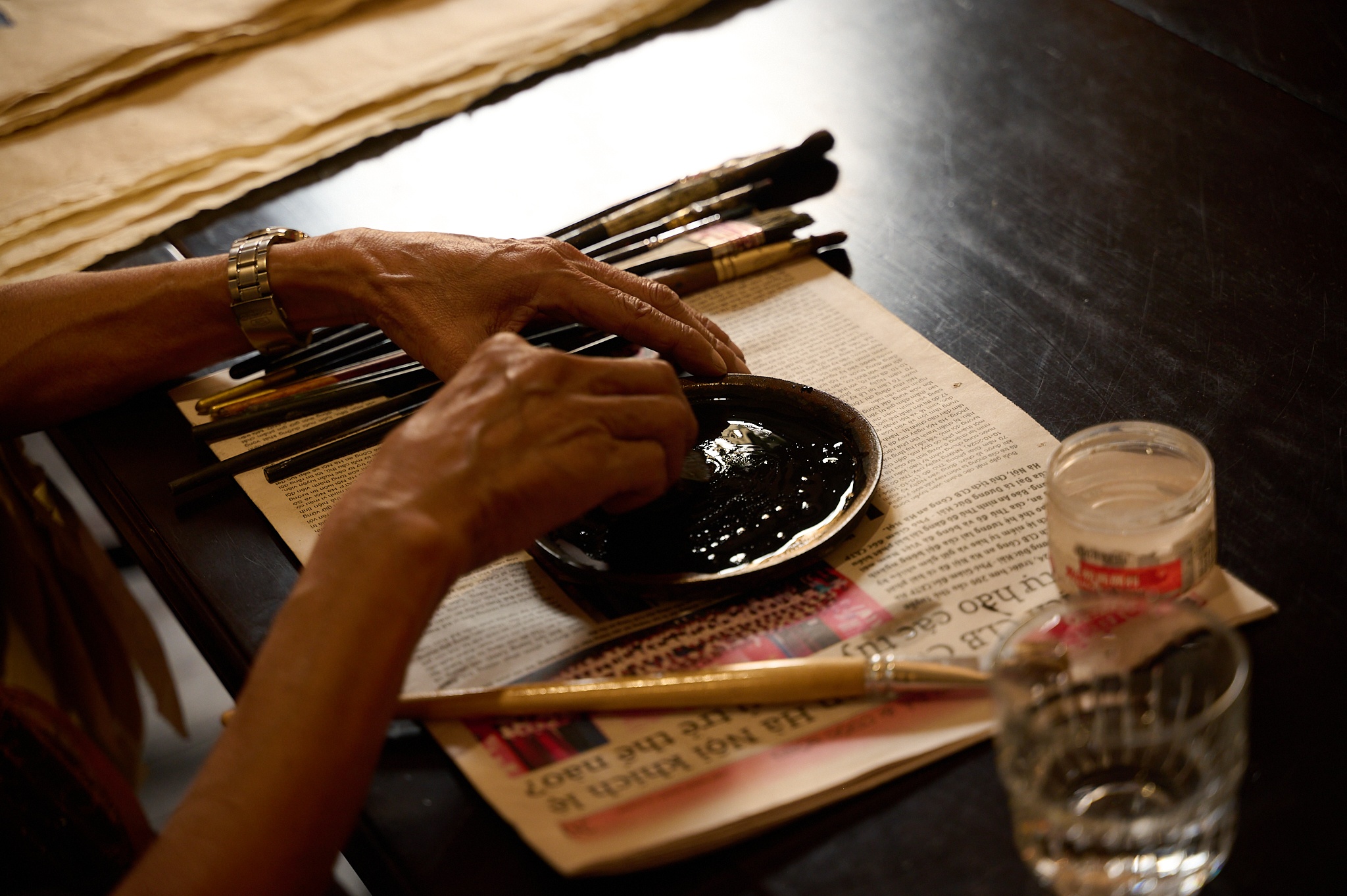 Kinh Ky,  trai nghiem van hoa,  tranh Hang Trong, nghe nhan Le Dinh Nghien anh 3