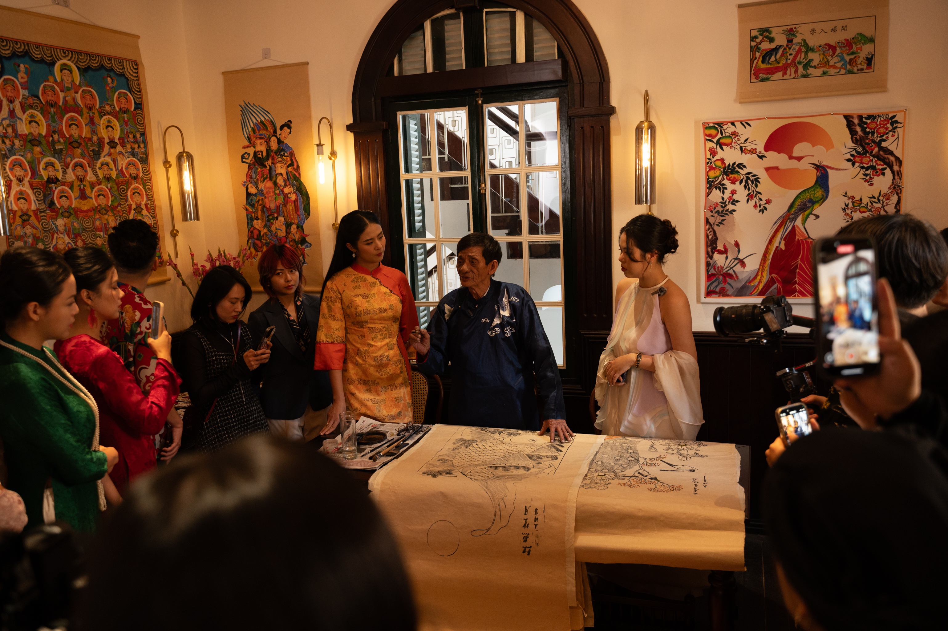 Kinh Ky,  trai nghiem van hoa,  tranh Hang Trong, nghe nhan Le Dinh Nghien anh 1