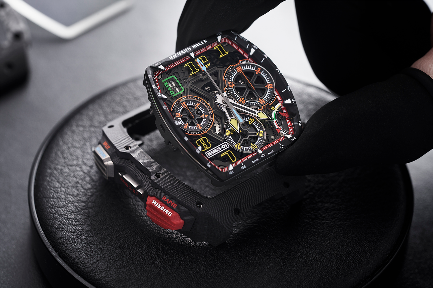 Richard Mille,  RM 65-01 Carbon TPT,  RM 65-01,  dong ho Negav,  Negav la ai,  dong ho xa xi,  dong ho cao cap,  dong ho richard mille anh 6