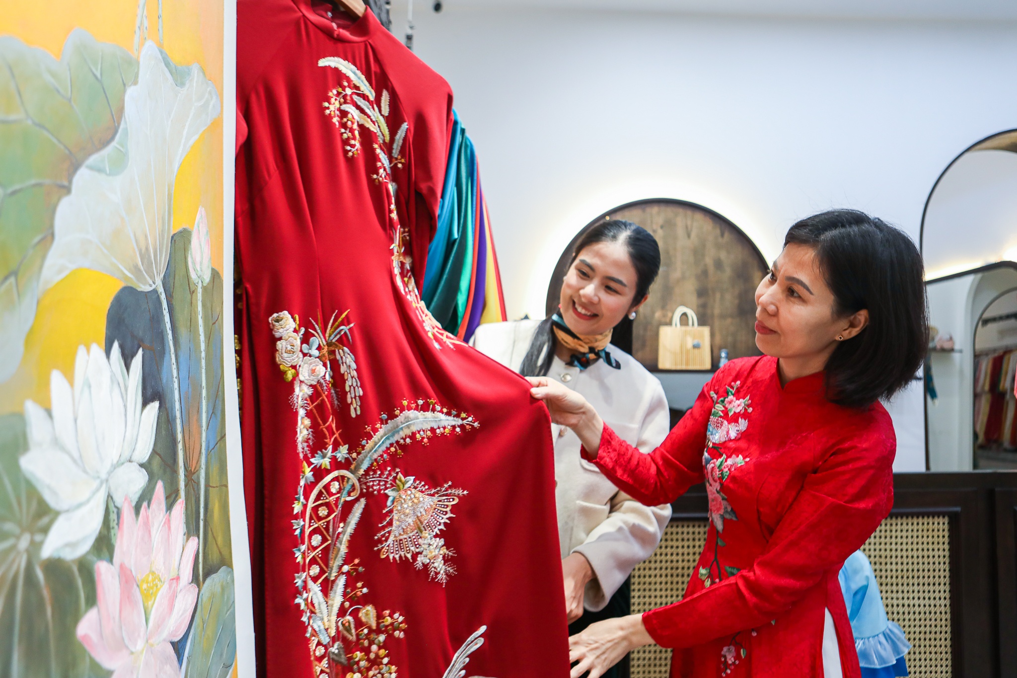 ao dai Tet,  ao dai Ngoc Han,  Dang Ngoc Han,  Hoa hau Ngoc Han,  ao dai truyen thong,  ao dai cach tan anh 1