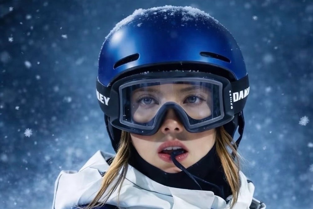 Buc anh gay sot cua 'nu than truot tuyet' 2 dong mau My - Trung hinh anh