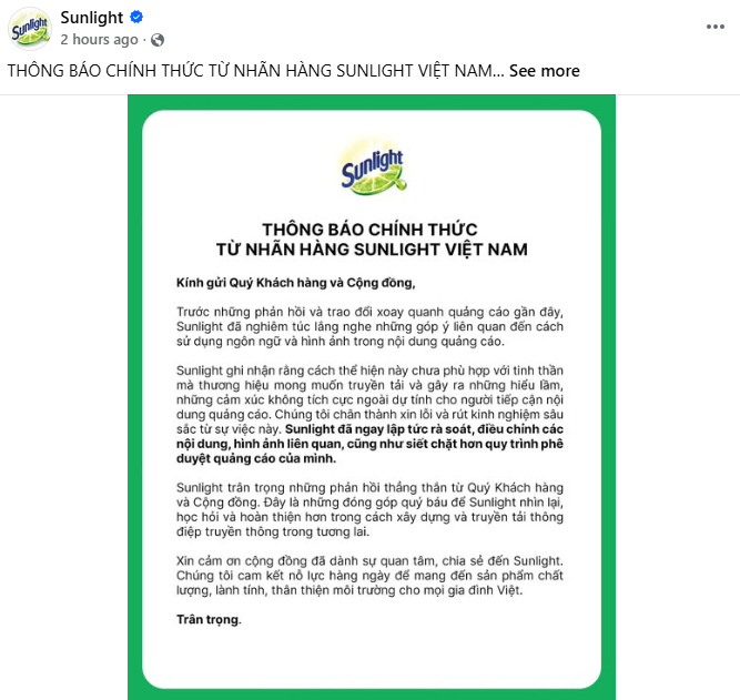 Sunlight,  thương hiệu,  nh&atilde;n h&agrave;ng ảnh 1