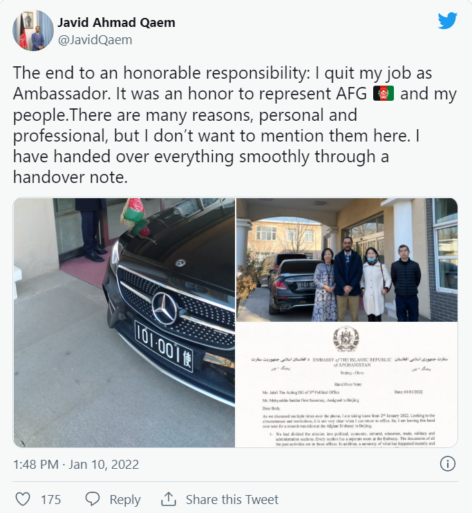 Dai su Afghanistan tai Trung Quoc tu chuc anh 1