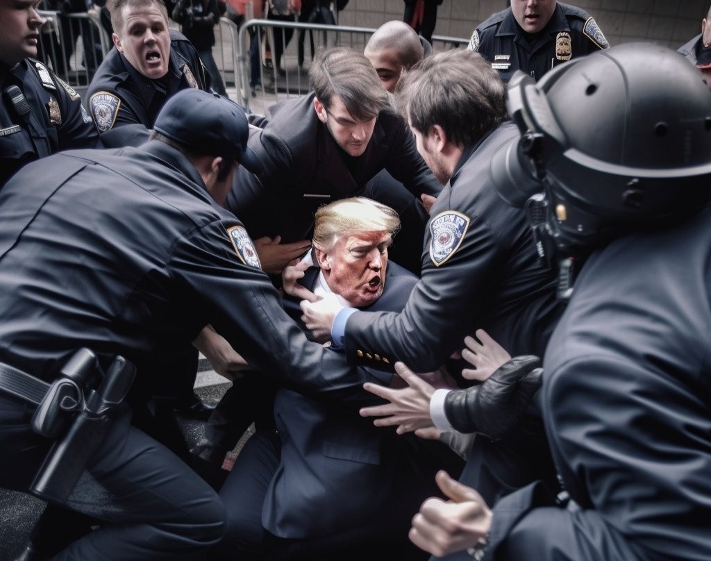 Ong Trump duoc lay dau van tay nhung khong co anh mugshot hinh anh