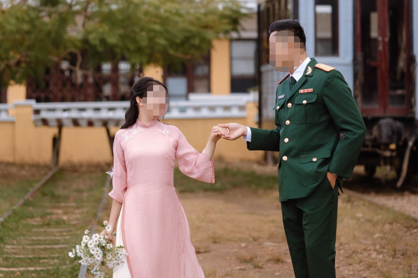 Chuyen tinh dep cua co gai va anh quan nhan mac ung thu ac tinh hinh anh