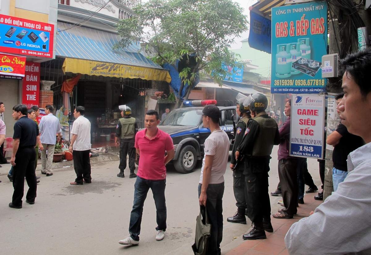 Hiện trường cuộc vây bắt đối tượng Tự