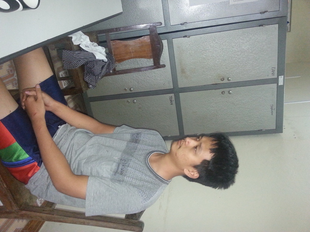 Phạm Duy Quý tại cơ quan công an trước thời điểm tự tử