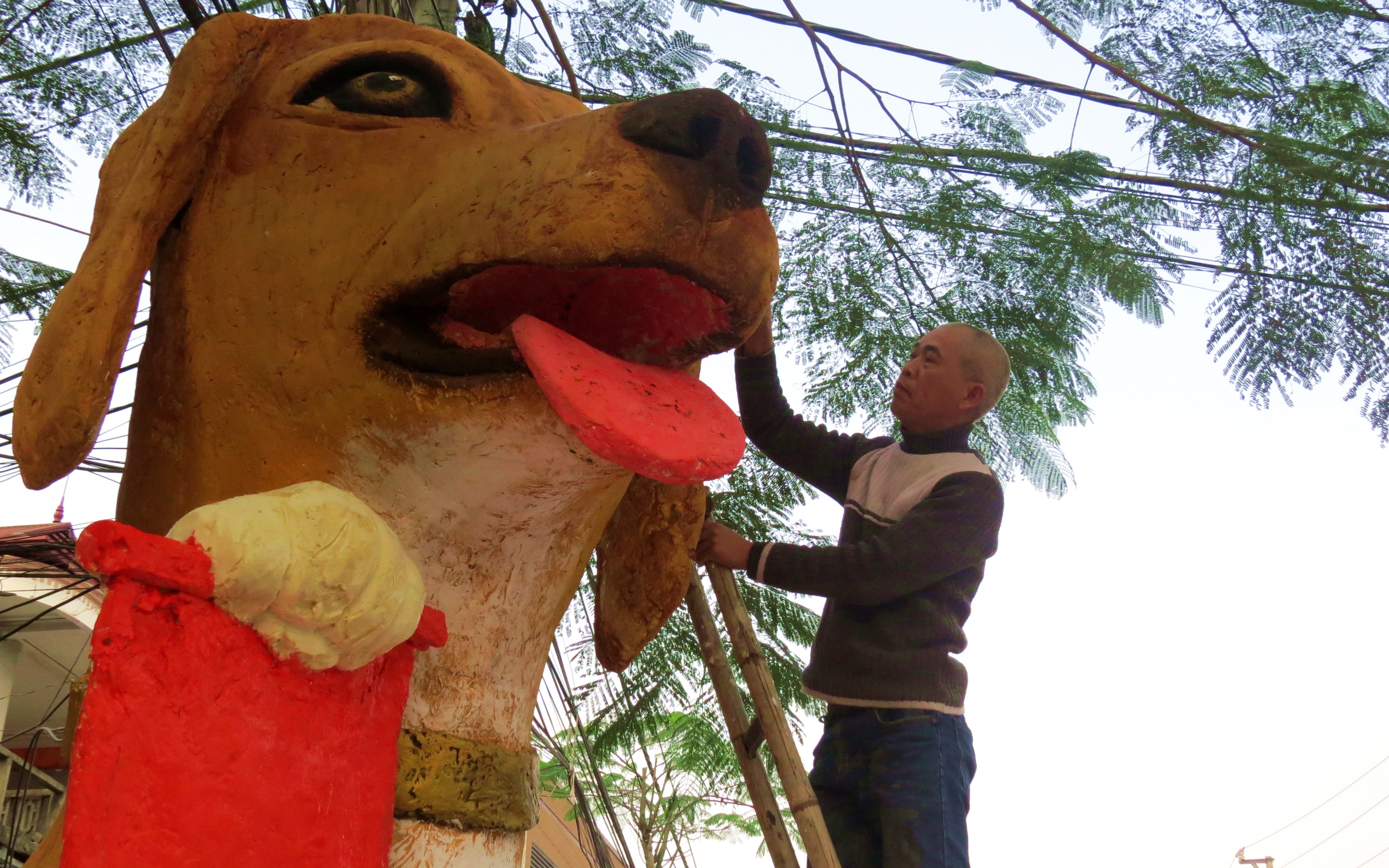 Mo hinh cho khong lo don xuan Mau Tuat o dat Cang hinh anh