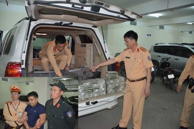 Phat hien 100 banh heroin khi canh sat giao thong kiem tra vi pham hinh anh