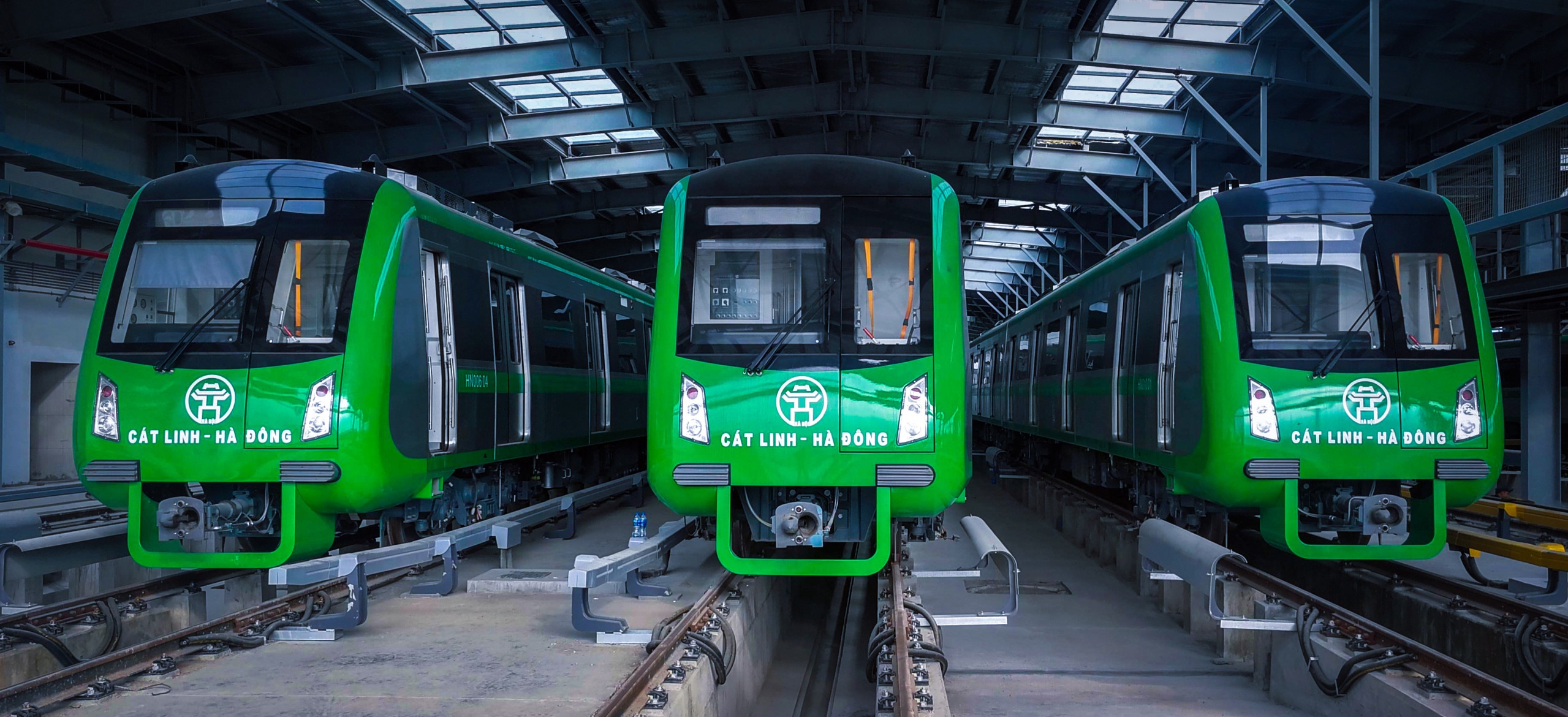 Tau duong sat Cat Linh - Ha Dong chay thu nghiem anh 1