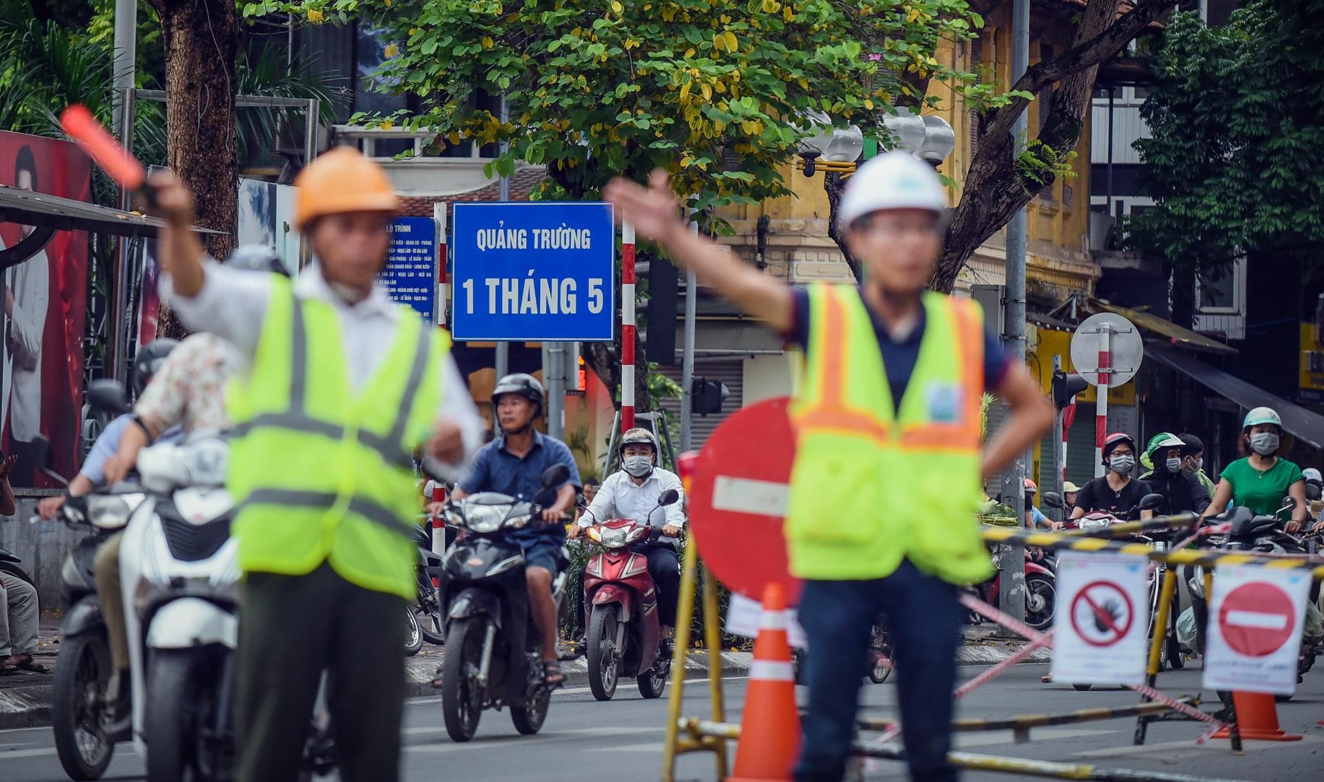 rao duong trung tam Ha Noi lam nha ga metro anh 4