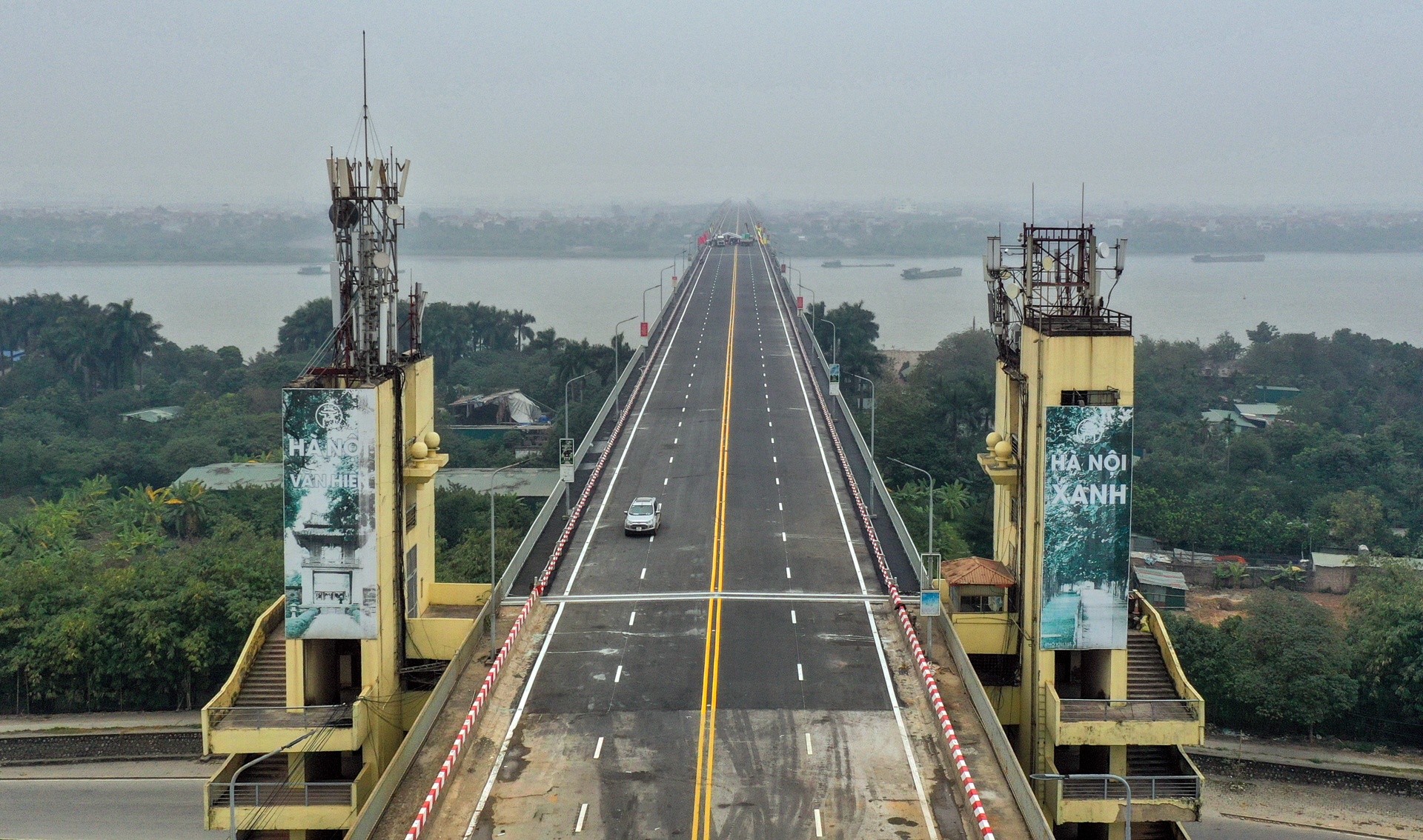 Chinh thuc thong xe cau Thang Long anh 1