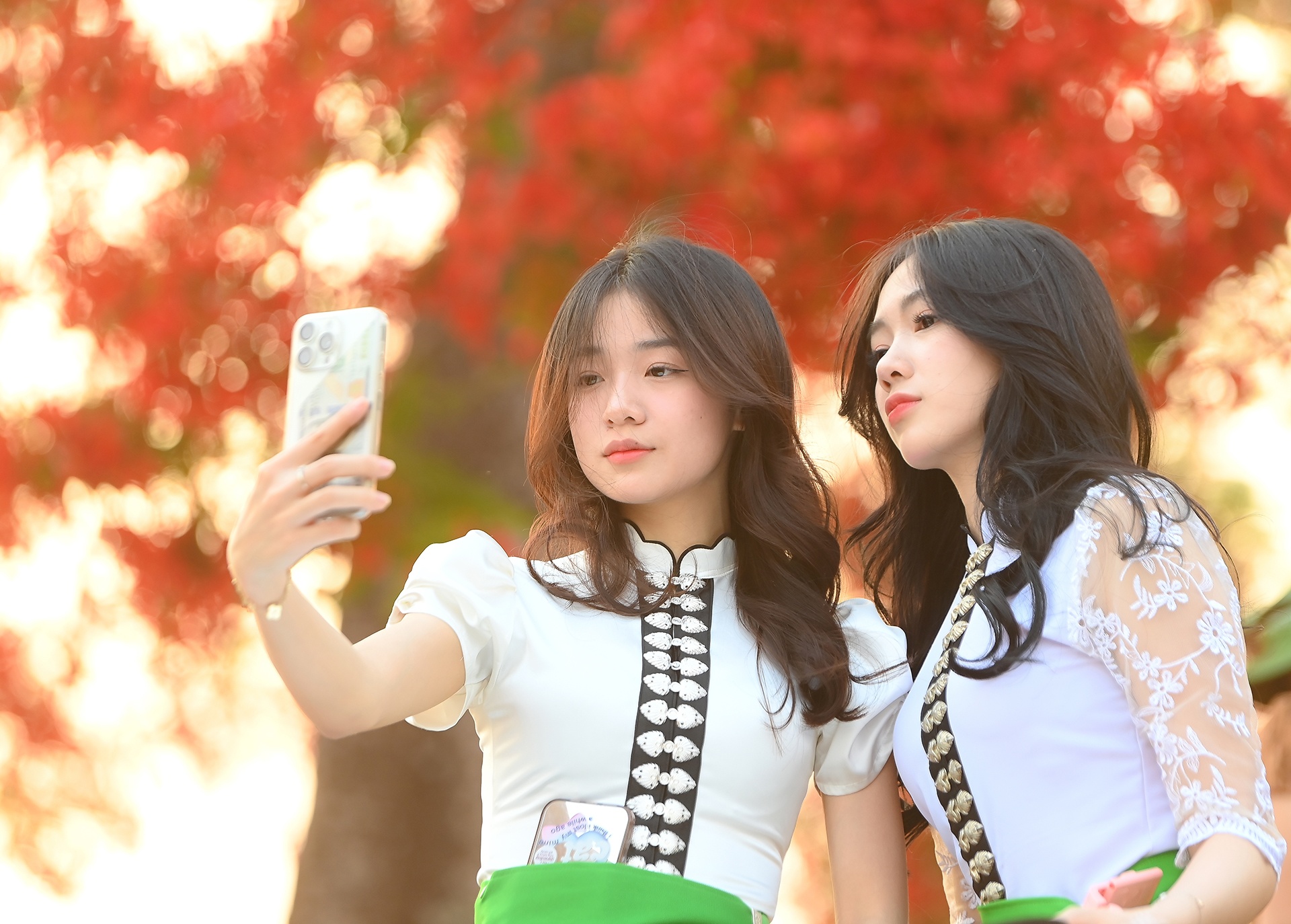 Check-in 'nua ngay chua het goc dep' voi cay phuong do ruc o Dien Bien hinh anh