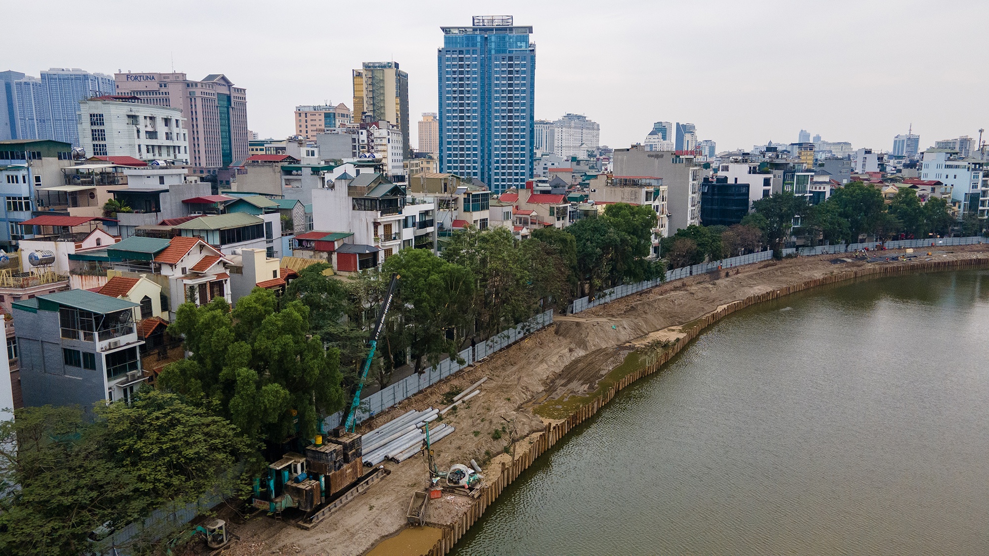 Cải tạo hồ Hoàng Cầu ảnh 12 Cai tao ho Hoang Cau anh 12