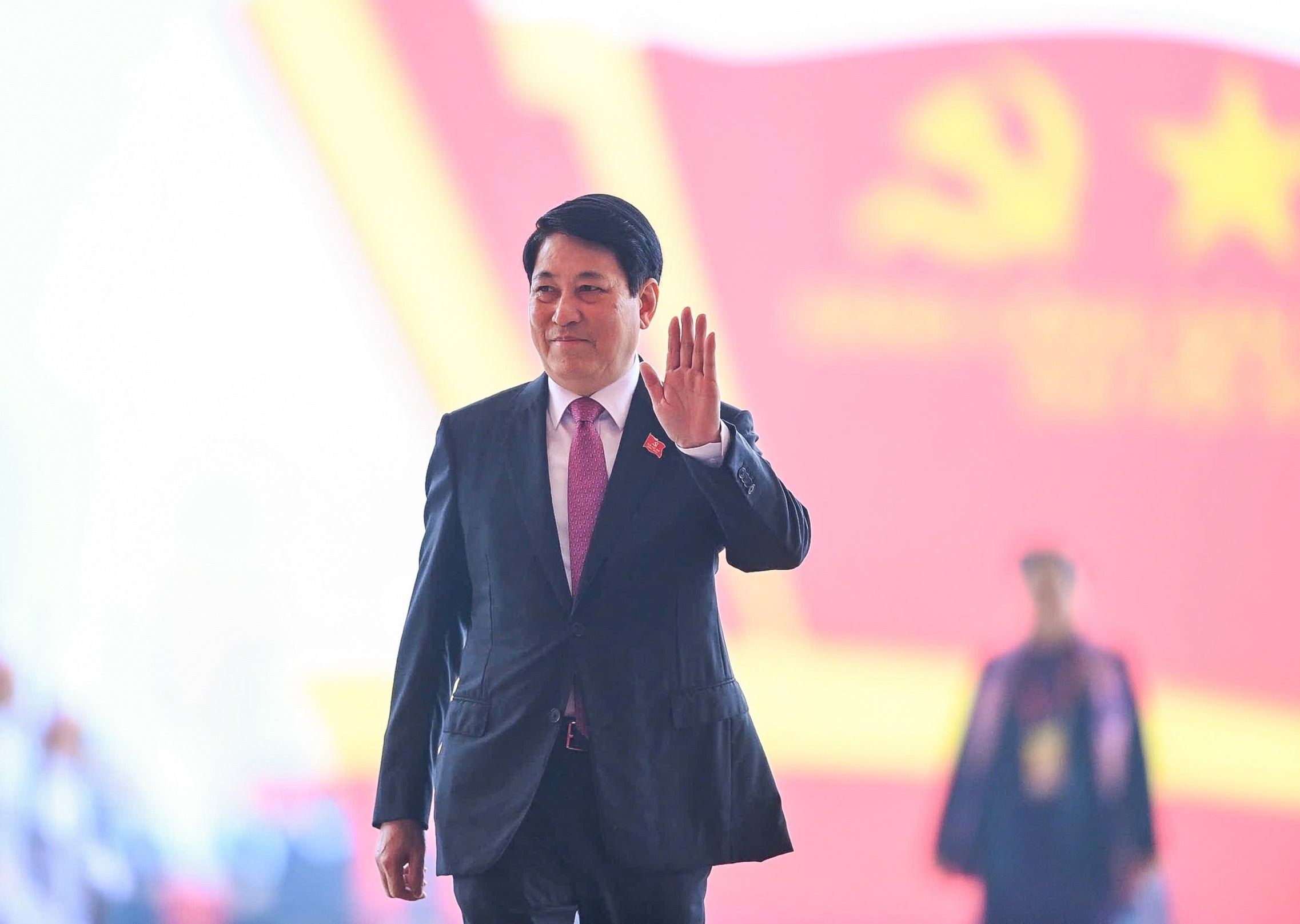 Dai bieu Dai hoi XIV trong buoi sang khai mac hinh anh