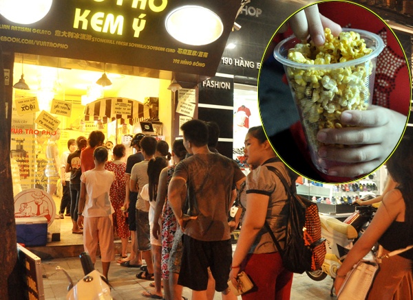 Gian nan xep hang mua bong ngo My 10.000 dong/3 hop hinh anh