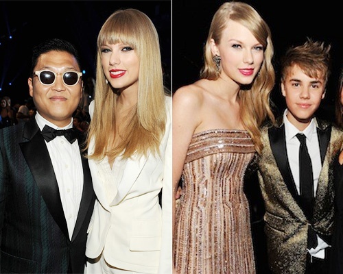 Taylor Swift 'dim hang' loat sao nam bang chieu cao khung hinh anh