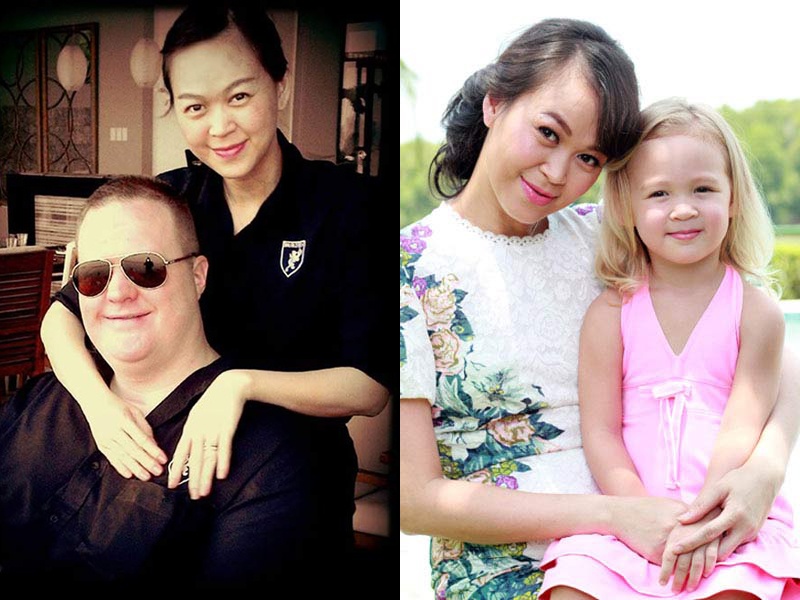 Ngoc Nga vien man ben chong Tay va ba con hinh anh