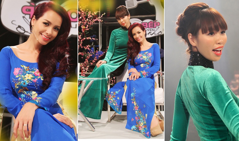 Thuy Hanh va Ha Anh do dang voi ao dai ngay xuan hinh anh