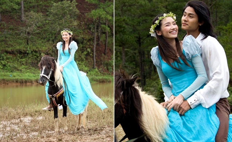 Nhung hinh anh an tuong cua sao Viet tren lung ngua hinh anh