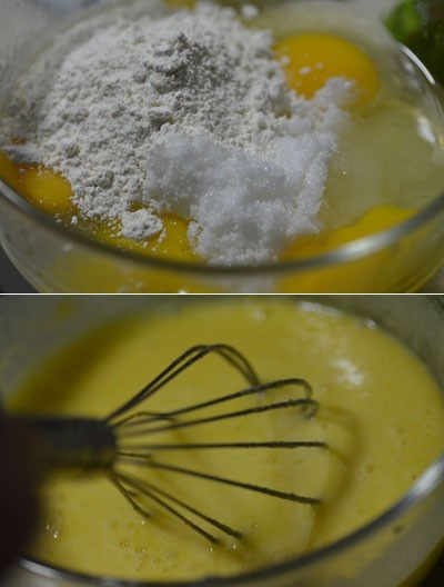 Thêm nước cốt chanh và vỏ vào chung, khuấy đều.