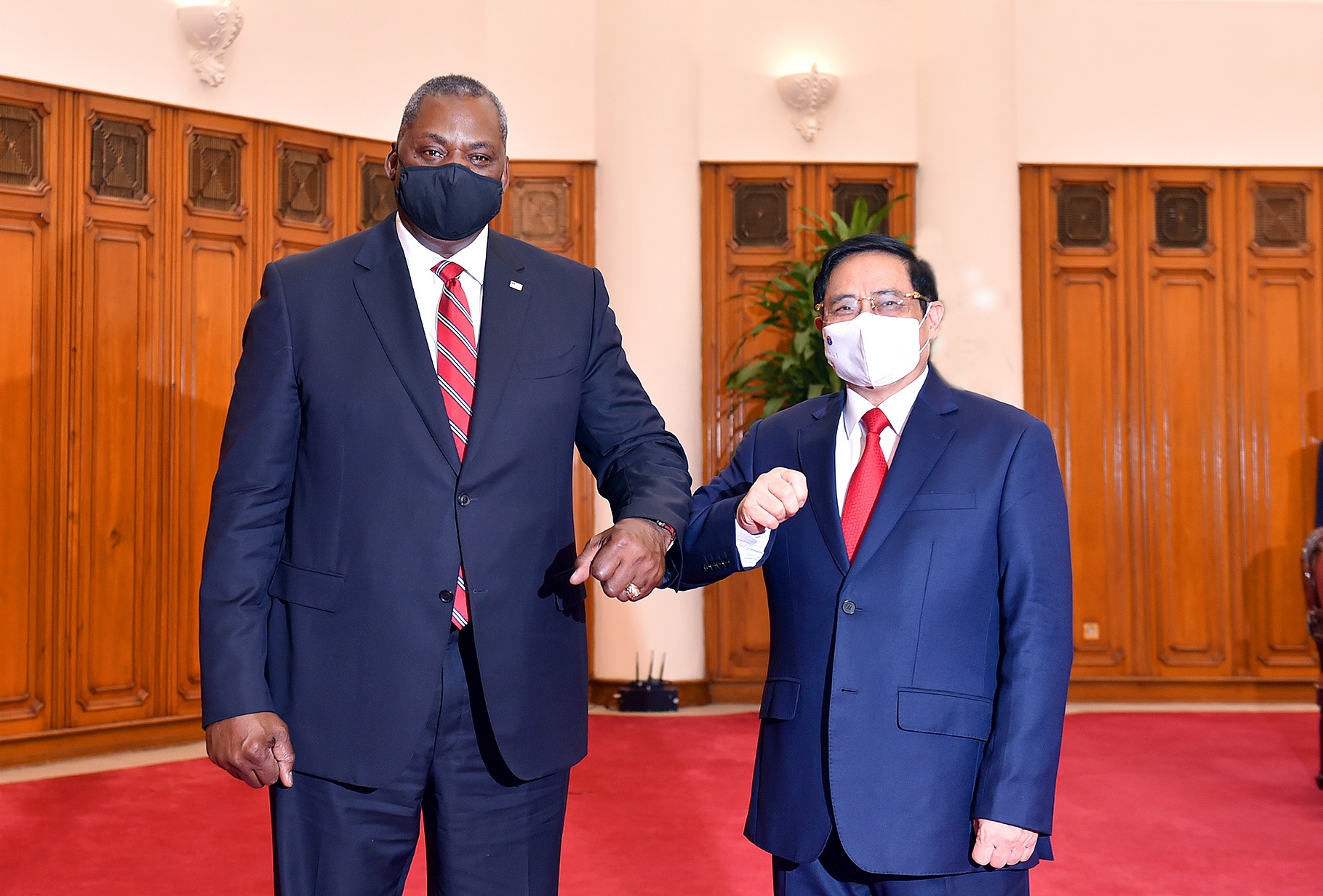 Thu tuong Pham Minh Chinh tiep bo truong Quoc phong My hinh anh