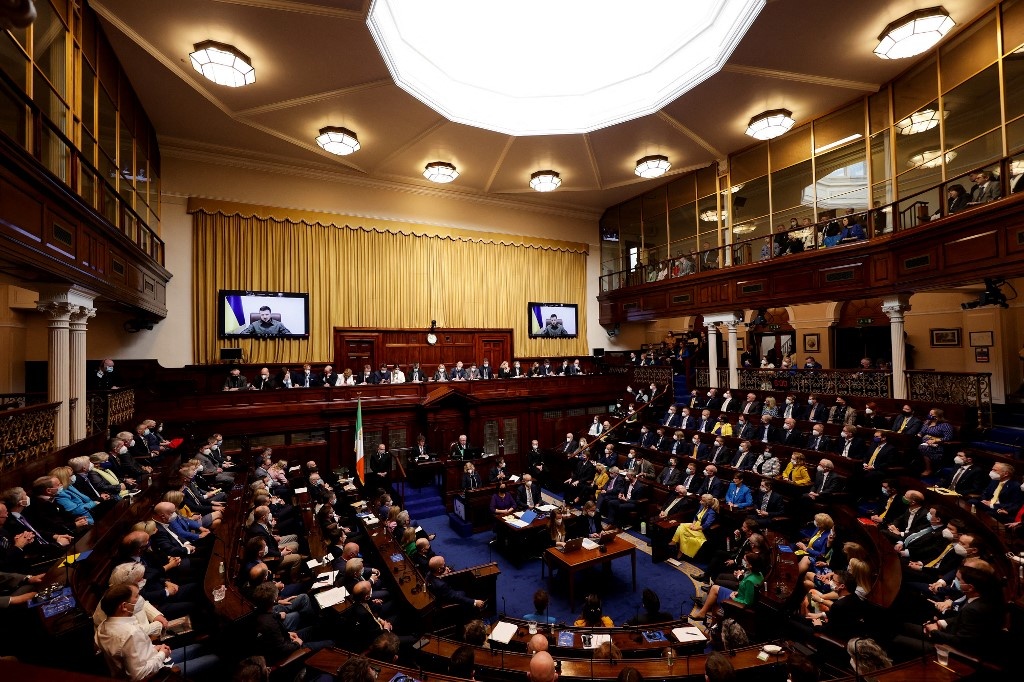 tong thong ukraine phat bieu truoc quoc hoi ireland anh 1