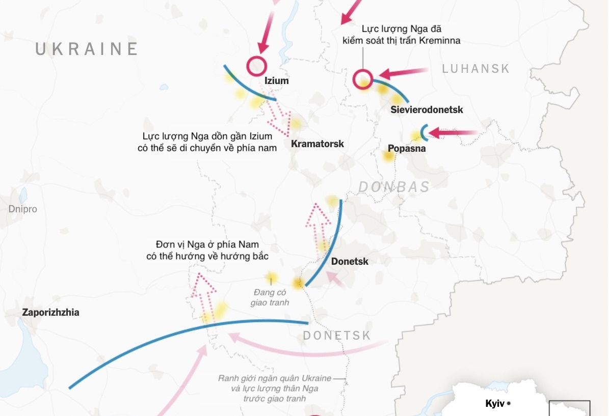 Cac huong tan cong cua Nga o Ukraine hinh anh